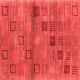 thumbnail image 1 of Ahgly Company Indoor Square Abstract Red Contemporary Area Rugs, 6' Square, 1 of 4
