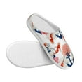 thumbnail image 3 of Lsque Koi Fish And Corals Pattern Womens Comfort Cotton on Scuff With Memory Foam and Anti-skid Sole Slipper-42/43, 3 of 7