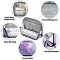 thumbnail image 4 of Standing Pencil Case with Base Large Capacity Stationery Pouch Pen Bag with Zipper for Women Men Pink and Blue Marble Texture, 4 of 7