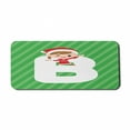 thumbnail image 1 of Christmas Alphabet Computer Mouse Pad, Demonstration of a Girl Climbed on a Letter B Joyful Times, Rectangle Non-Slip Rubber Mousepad X-Large, 35" x 15", Green Dark Coral White, by Ambesonne, 1 of 2