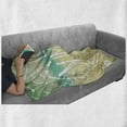 thumbnail image 6 of Vintage Soft Flannel Fleece Throw Blanket, Words over Blured Seaside Beach Background Sunny Skies Print, Cozy Plush for Indoor and Outdoor Use, 50" x 70", Turquoise Beige, by Ambesonne, 6 of 6