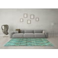 thumbnail image 3 of Ahgly Company Indoor Rectangle Abstract Light Blue Modern Area Rugs, 5' x 8', 3 of 4