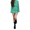 thumbnail image 2 of Liacowi Women Stripe Knit Beach Dress Bodycon Backless Long Sleeve Casual Summer Holiday Sexy Mini Dresses Party, 2 of 6