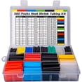thumbnail image 1 of Tubo termocontraíble de 580 piezas, proporción de contracción de 2:1 de aislamiento eléctrico, kit de tubo de cable termocontraíble (6 colores, 11 tamaños),11 Afortunado Sencillez, 1 of 2