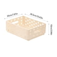 thumbnail image 3 of Linnome Foldable Storage Box Multifunctional Stackable with Ventilation Holes for Home Kitchen Cosmetics 10.43x7.87x3.94in Beige, 3 of 6