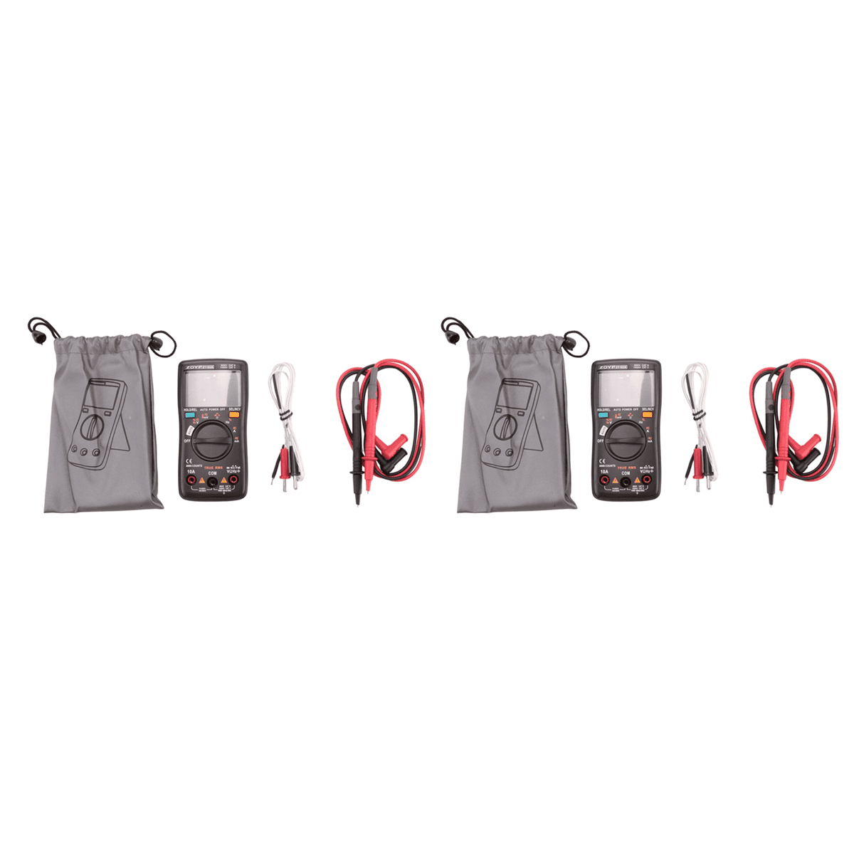 2X ZT102A Digital Multimeter 6000 Counts Auto 113D Back Light Voltmeter Transistor Tester Frequency