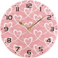 thumbnail image 5 of GZHJMY Valentine's Day Hearts Wall Clock, 10" Silent Non Ticking Round Clock, Oil Painting Easy to Read Clock for Living Room Bedroom Bathroom Home Decor Holiday Gifts, 5 of 7