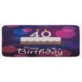 thumbnail image 1 of 40th Birthday Kitchen Mat, Big Color Dots and Graphic Cake with Candles Hand Writing and Stars, Plush Decorative Kitchen Mat with Non Slip Backing, 47" X 19", Purple Pink White, by Ambesonne, 1 of 1