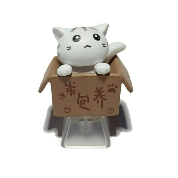 Mirai Past Cat Keycap Esc keycaps DIY Personality Custom Cartoon Anime Keycap Replacement Bottom Backlit Keycaps Gift for Mechanical Keyboard KeyCap OEM R4 Height (Transparent) (White), 3.5x3.5x2cm