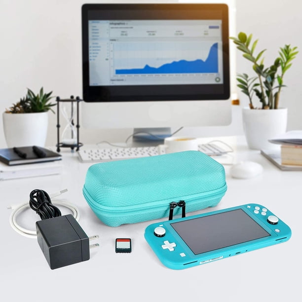 Bolsa de consola Nylon EVA Bolsa de protección de consola de juegos duro para Switch Lite (Verde)