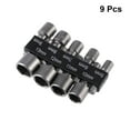 thumbnail image 2 of CIMAXIC 9 Pcs 5-13mm Imperial Socket Nut Impact Driver Adapter Drill Bits 1/4 Inch Hex Tool Set Nut Driver Socket Bit Set,1.38"X0.59"X1.18", 2 of 4