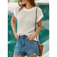 thumbnail image 5 of DOKOTOO Womens Summer Lightweight Striped Sweater Vest 2025 Knitted Tank Top for women, 5 of 6