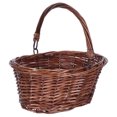 thumbnail image 4 of GOOHOCHY Cesta de almacenamiento tejida: cesta multiusos de mimbre con asa para transportarla fácilmente - Contenedor de almacenamiento con forma de huevo para picnics., 4 of 8