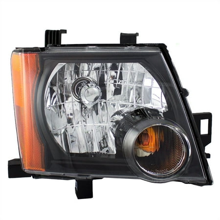 Nissan Xterra Replacement Headlight - BROCK Halogen Combination Headlight Headlamp with Black Bezel Passenger Replacement for 05-15 Nissan Xterra 26010-ZL00A