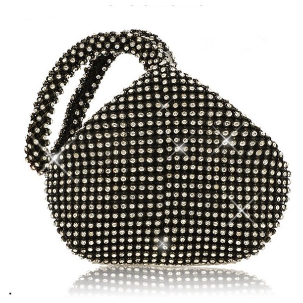 Bolso lleno de diamantes de imitación, bolso de mujer, elegante y noble, para banquetes, para sujetar el bolso con la mano.