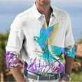 thumbnail image 1 of Camisetas de verano para hombre y mujer estilo Harajuku coloridas con estampado de amor de manga larga con solapa informales de gran tamaño, 1 of 6