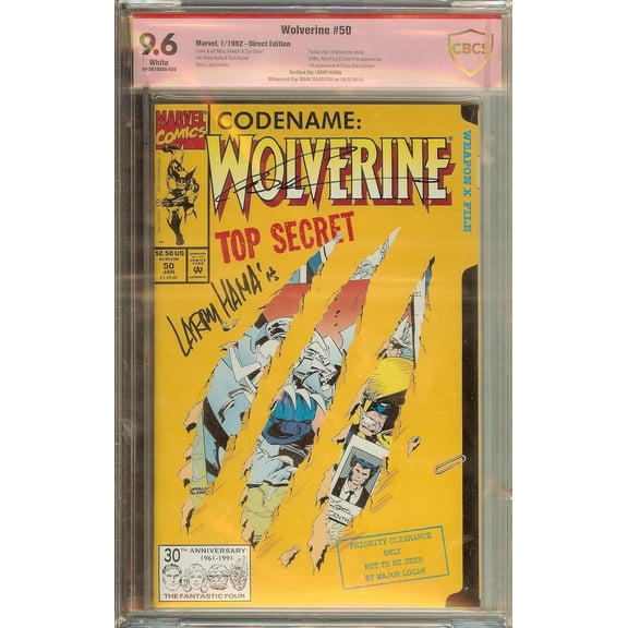 Wolverine #50 CBCS 9.6 Signed Marc Silverstri Larry Hama