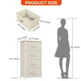 thumbnail image 3 of BuySphere 4 Dresser Storage Tower, Organizer Drawers for Closet Boys & Girls Bedroom, Bedside Furniture, Chest for Home, College Dorm, Steel Frame, Wood Top, Fabric Bins,Whtie, 3 of 24