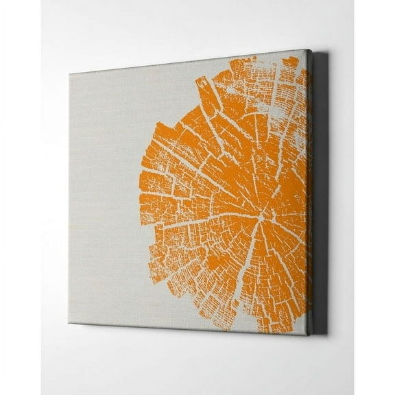 Epic Graffiti "Orange Slice" by Linda Woods, Giclee Canvas Wall Art 12"x12"
