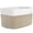 White+Rice Brown, variant on Storage Baskets for Organizing, 14 x 10 x 9” Closet Shelf Woven Baskets, Square Bins with Handles, Cotton Rope Basket for Clothes, Office, Room, Pink 1 Pack