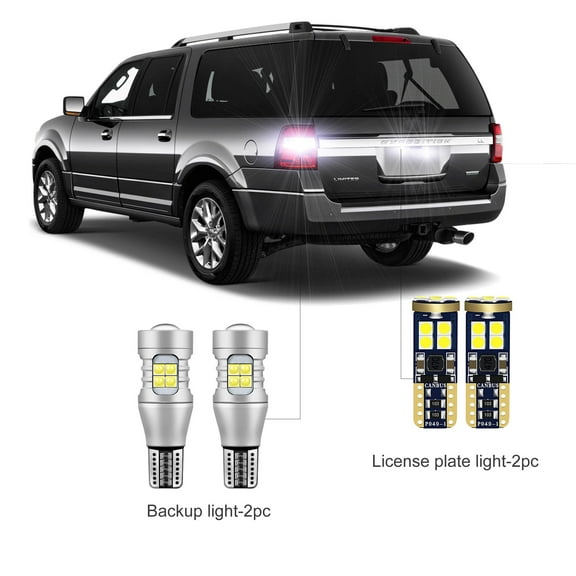 Car LED Bulbs For Ford Expedition 2007-2017 LED Car Reverse Backup Light License Plate Light CANBUS