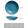 thumbnail image 3 of Bestone Pasta Bowls 40oz, Large Salad Serving Bowls, Blue Soup Bowls, Stoneware Pasta Bowls Set of 4, Microwave Dishwasher Safe, 3 of 6