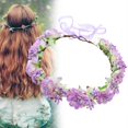thumbnail image 2 of Flower Wreath Flower Crown Headbands Bride Hairpiece Hair Accessories Hairband for Women Wedding Party Ceremony Festival, 2 of 4