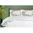 thumbnail image 4 of Ambesonne Anemone Flower Duvet Cover Sets, Fresh Plants, 2-Queen, Green Peach Black, 4 of 7