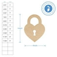 thumbnail image 2 of Lock-Style Heart Wood Cutouts 23-inch, 1/8 inch Thick, Pack of 1 Wooden Hearts for Crafts, Mother's Day and Valentines, by Woodpeckers, 2 of 5