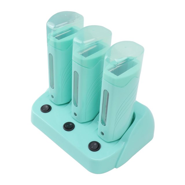 Chauffe-cire à Rouleau, Couverture Visible à Croissance Lente Utilisation Facile Machine Chauffe-Cire 3 Pcs Épilation pour Salon Prise US 110V