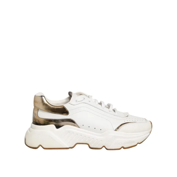 Dolce & Gabbana Espadrilles Basses en Cuir Blanc pour Hommes Chaussures Authentiques