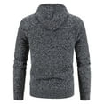 thumbnail image 4 of Men's Long Sleeve Hooded Cardigan Sweater Knitwear Hooded Cardigan Sweater Warm Zip Up Full Zip Winter Cozy Fall Fitted Cardigans Jacket Outwear, 4 of 4