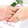 thumbnail image 2 of Juego de anillos de pareja TUNC de compromiso de Acero de titanio negro dorado, 2 of 5