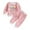 Pink, variant on RTKFRFLM Girls Outfits 2 Piece Set Knit Long Sleeve Top And Pants Set With 3D Floral Design Comfortable Casual Toddler Clothes For Daily Wear Clothing Sets,Size 4-5 Years
