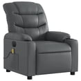 thumbnail image 3 of vidaXL Massage Recliner Chair Gray Faux Leather, 3 of 5