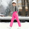 thumbnail image 5 of Dakiuu Kid's Snow Bib Pants Winter Waterproof Windproof Ski Trousers Insulated Snowboard Overalls with Detachable Straps for Boys Girls Hot Pink 10-12 Years (150), 5 of 9