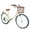 White, variant on Ambifirner 26 Inch Folding Bikes For Women:7 Speed Womens Commuter Bike With Basket And Cup Holder, V-Brakes Cruiser Bike