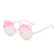 thumbnail image 1 of Guardurnaity Gafas de sol para niños Forma de animal de metal Almohadilla para la nariz Moda Lavable Gafas reutilizables Gafas de viaje Azul Rosa Cadenas y cordones para anteojos rosa verde Guardurnaity AP011615-03, 1 of 6