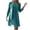 Blue, variant on XFLWAM Women's 2 Piece Dress Outfits Solid Color Crew Neck Sleeveless Dress Lace Hollow Out Long Sleeve Cardigan Casual Sets Purple XXL