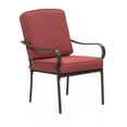 thumbnail image 4 of Outdoor Patio Garden Furniture Augusta 5-Piece Dining Set with 4 Cushioned Chairs, 1 Square Dining Table - Red, 4 of 8