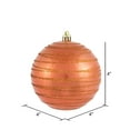thumbnail image 6 of Vickerman 4" Coral Candy Finish Ball Ornament with Glitter Lines, 4 per Bag, 6 of 6