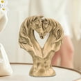 thumbnail image 6 of Cevemin Gold Resin Horse Couple Statue with Heart Shape - Symbol of Love and Loyalty for Valentine's Day Wedding Housewarming Home Decor, 6 of 6
