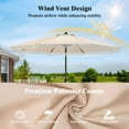 thumbnail image 2 of Laicejoy 9 FT Patio Umbrella with Fringe, Outdoor Tassel Umbrella with Push Button Tilt, Crank, 8 Ribs, Vented Top, 2 of 9