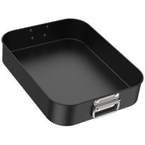Black Rectangular Roasting Pan Multi-Functional Cooking Tray for Chicken
