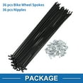 thumbnail image 4 of Rayos de bicicleta Unique Bargains 12G, rayos de rueda de bicicleta de acero al carbono, negro, 1 juego, negro-210mm, 4 of 7
