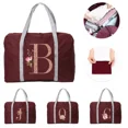 thumbnail image 2 of Bolsa de almacenamiento de ropa de equipaje plegable, bolso de mano portátil de gran capacidad con letras de oro rosa, organizador impermeable, bolsa de Viaje Unisex, 2 of 4