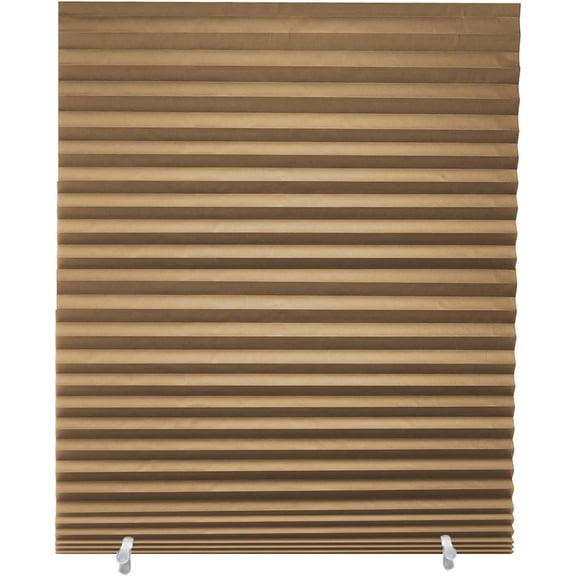 Brown 36" x 72"-12PC Pleated Paper Temporary Window Shades