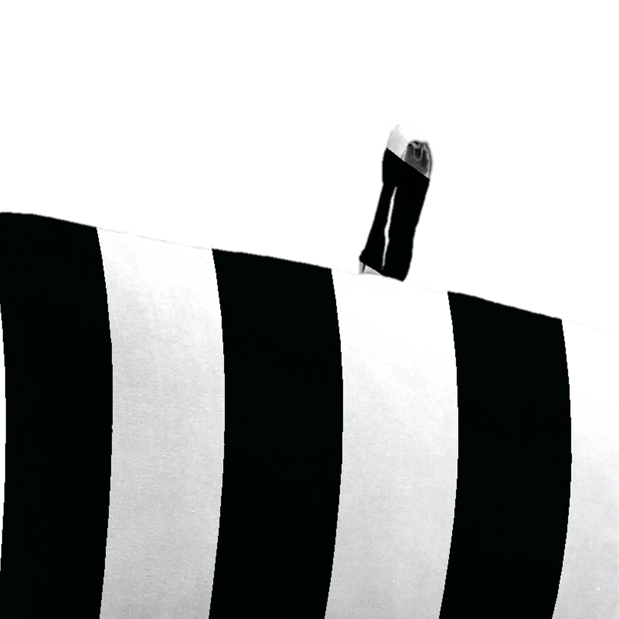 Jordan Manufacturing 44" x 22" Cabana Black Stripe Rectangular Outdoor Chair Cushion with Ties and Hanger Loop