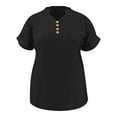 thumbnail image 6 of Tauxra Women's Short Sleeve Button Down Top, Casual Button Up Shirt, Polyester Blouse for Everyday Wear, Versatile Style for Office, Social Events, and Vacation, Comfortable, 6 of 6
