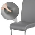 thumbnail image 5 of Alden Design 2pcs PU Leather Dining Chair Highback for Home, Light Gray, 5 of 8